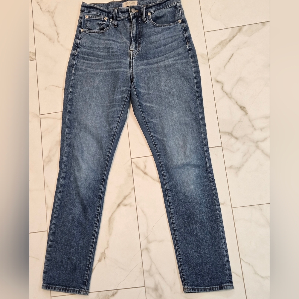Madewell Straight Leg High Rise Slim Boy Jean Classic Denim Size 26